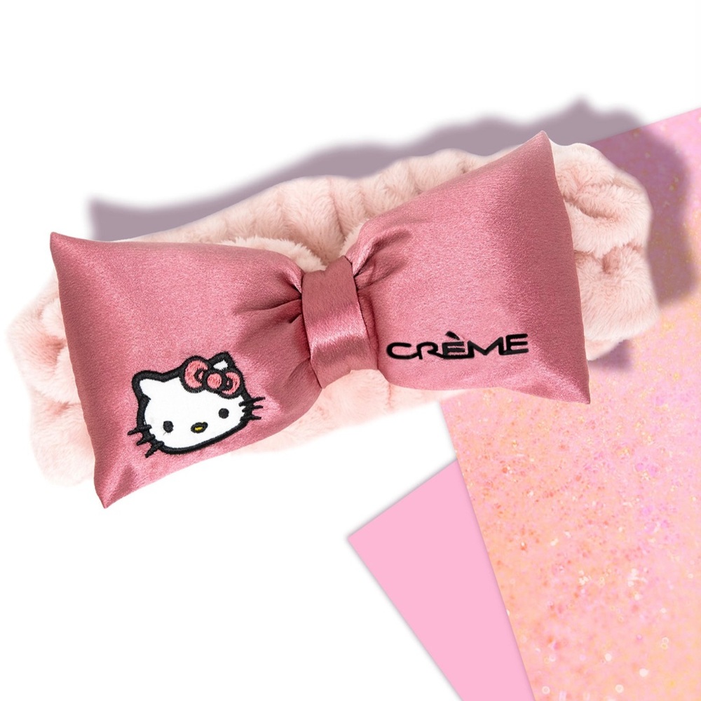 Limited!! Hello Kitty Pink Satin Plush Spa Headband | Cruelty-Free & Vegan